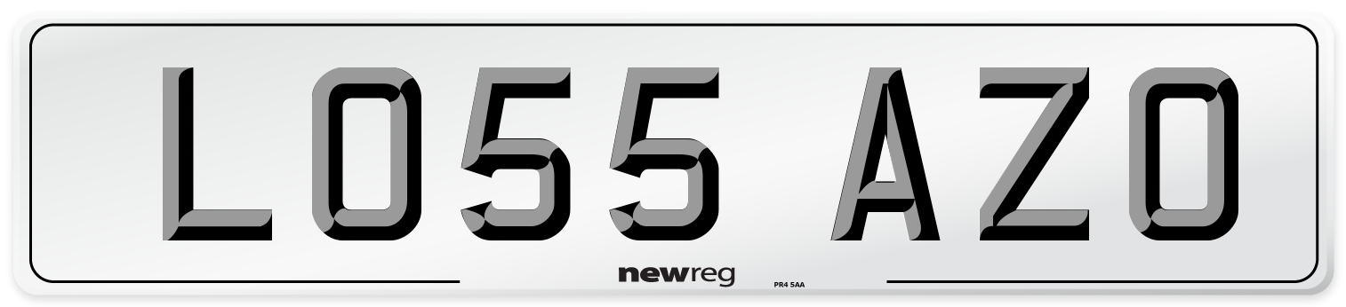 LO55 AZO Number Plate from New Reg
